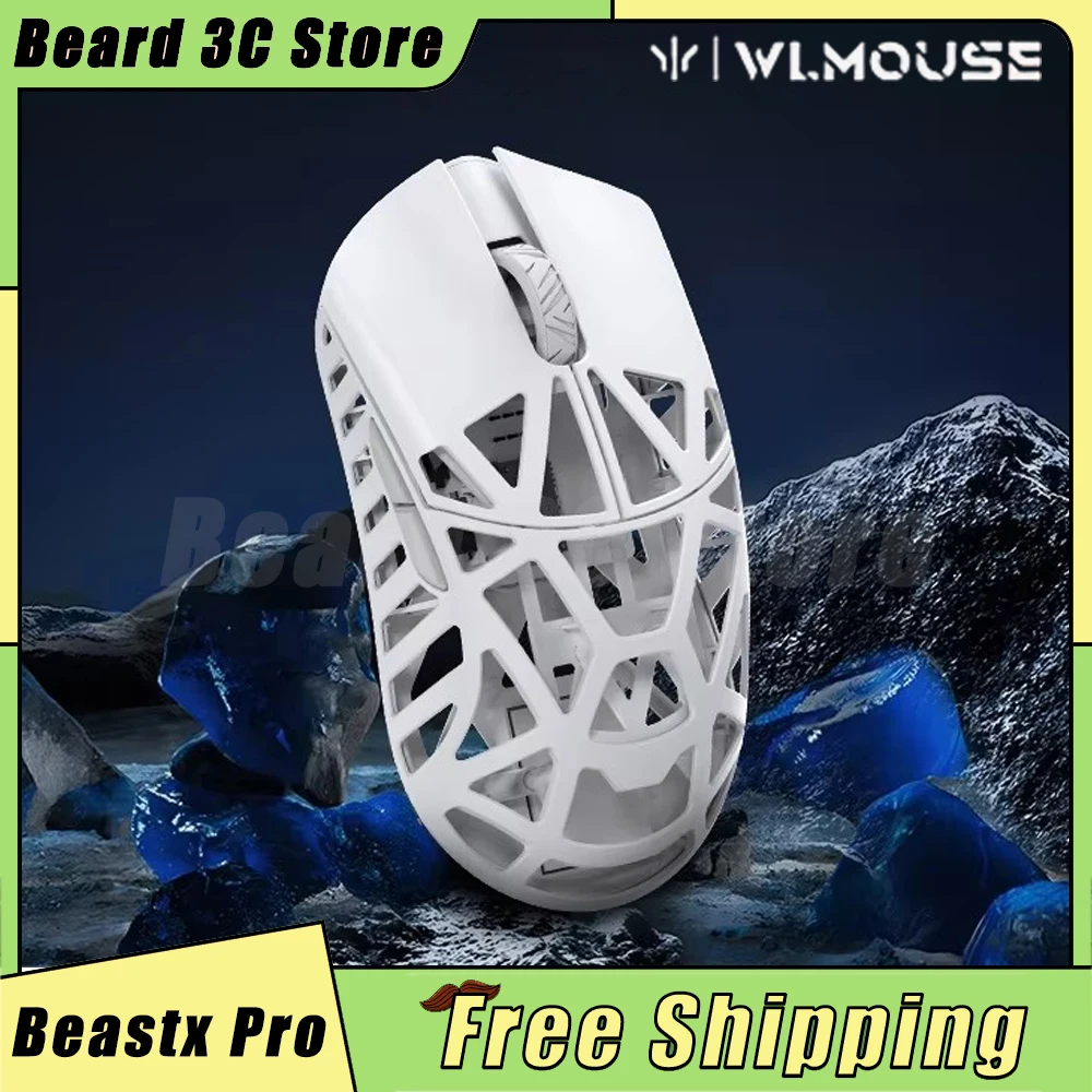 

Мышь Wlmouse Beastx Pro Paw3950HS, двухрежимная беспроводная игровая мышь 8K, легкая мышь из магниевого сплава, геймерские подарки на заказ