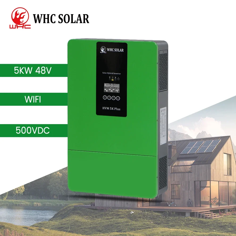 WHC 3.6KW 5KW Mppt Solar Power Inverter 24V Dc To 220V Ac Solar 48V Off Grid Mppt Pure Sine Wave Hybrid Solar Inverter