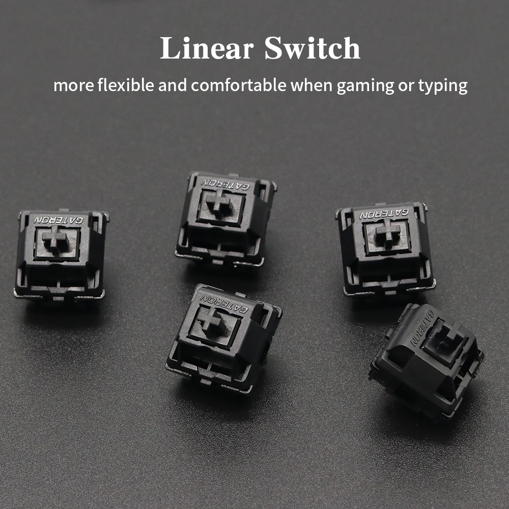 Imagem -06 - Gateron Óleo Rei Pré Lubrificado 5pin Switch 55g Teclado Mecânico Linear Interruptores Personalizados