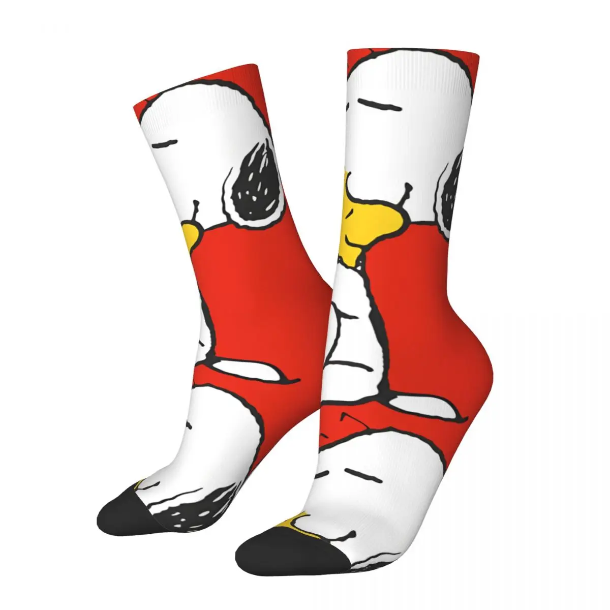 Vintage HFJFUI AJDO - Elepanth Fly Colorful Men's compression Socks Unisex Peanuts Snoopy Harajuku Pattern Printed Novelty Crew