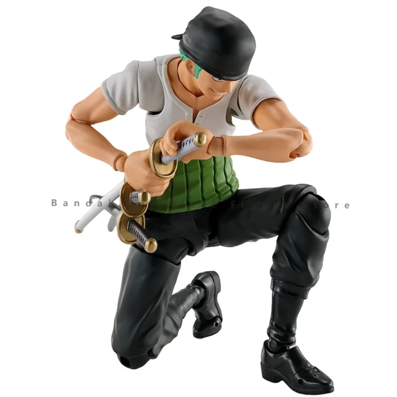 Bandai-figuras de acción originales de One Piece, juguetes de animación, modelo de coleccionista genuino, Anime Hobby, Roronoa SHF Zoro, preventa