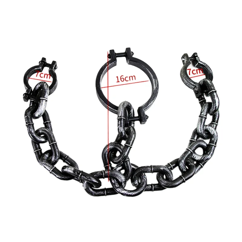 Funny Plastic Prisoners Shackles Hand Chains Bar Party Decorations Haunted House Show Performance Supplies Cosplay Game Props