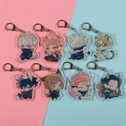 Jujutsu Acrylic Keychain Satoru Gojo Geto Suguru Nanami Kento Key Chain Anime Keyring Props Cosplay Jewelry Gift