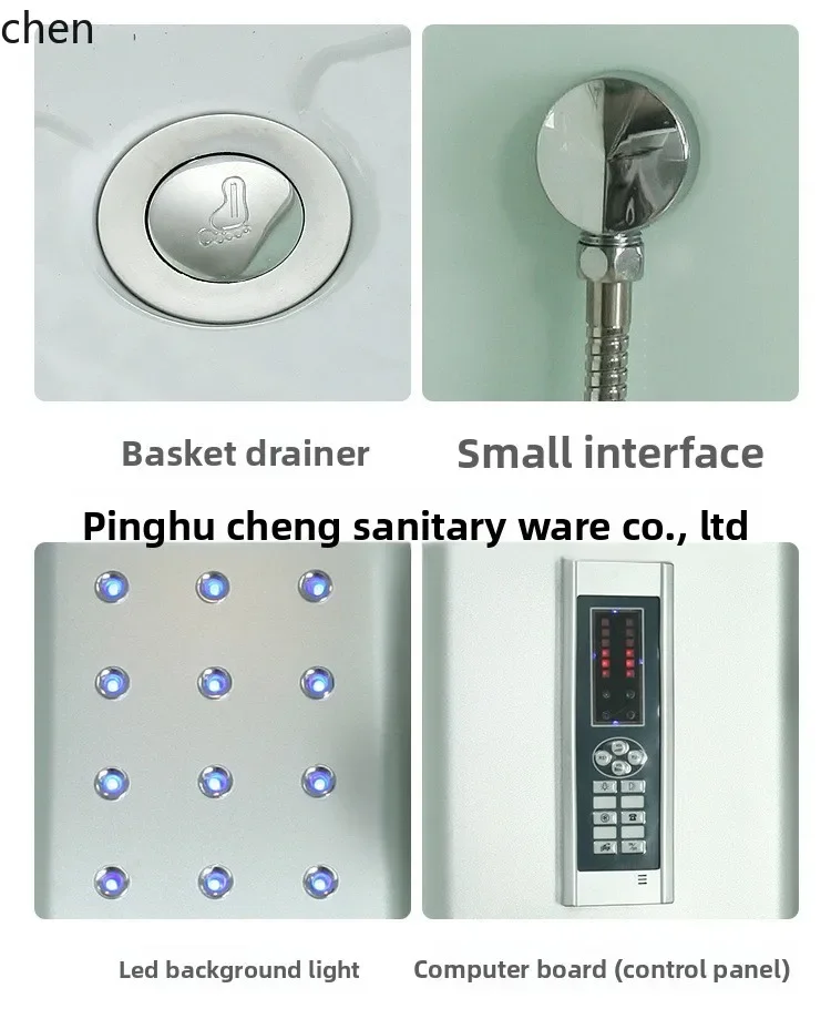 a2 Integrated Shower Room Household Glass Fan-Shaped Partition Bathing Integrated Enclosed Type