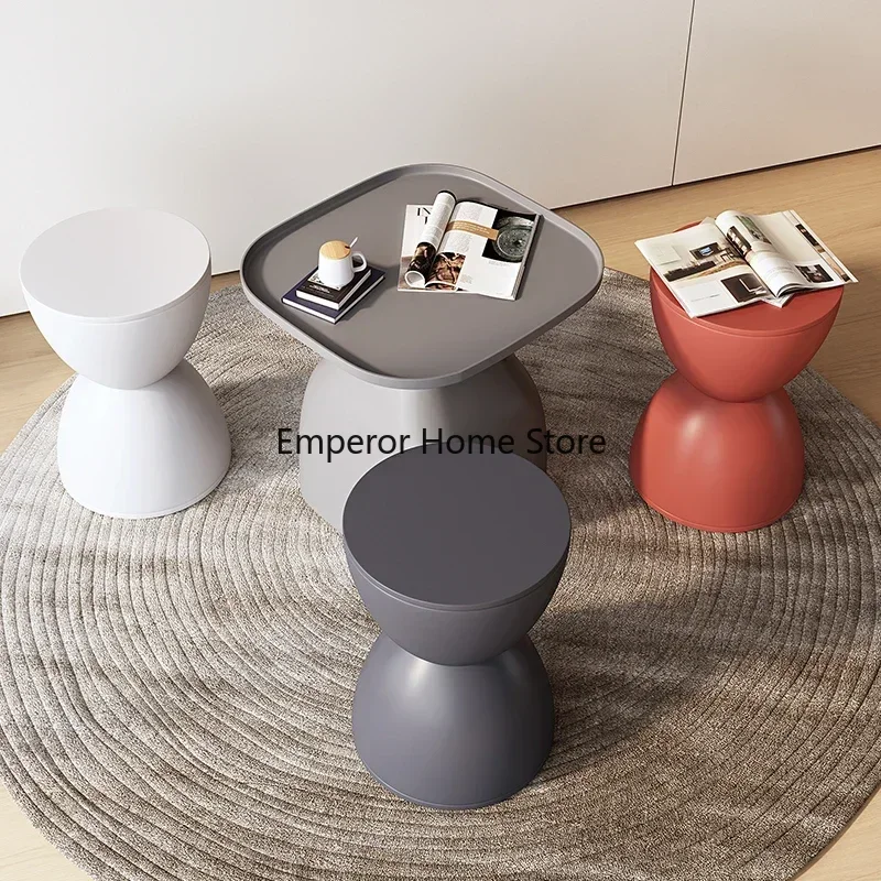 Round Stool Children Plastic Shoe Changing Coffee Table Low Stool Dresser Chair Hourglass Shaped Entrance Hall Furniture 발받침