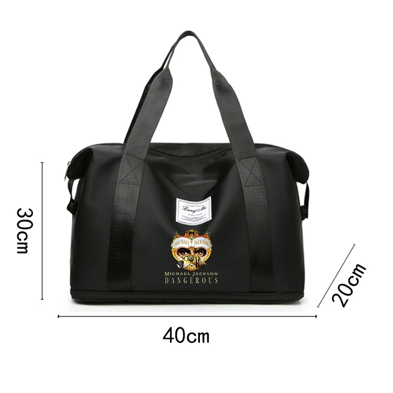Michael Jacksons Carry on Travel Duffle Bag Extendable Women Man Sport Gym Tote Bags Large Capacity Storage Luggage Handbag Gift view 2