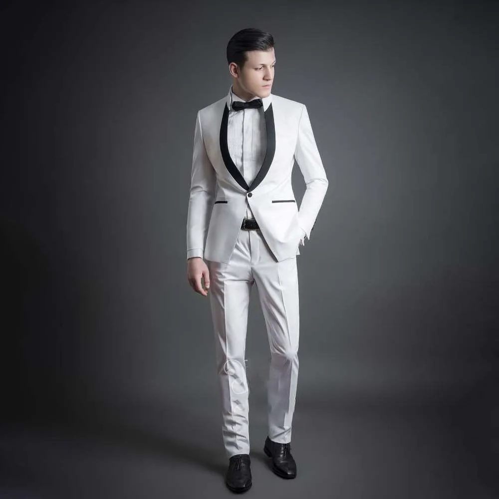 

New Arrival Men Suits 2 Piece Fashion Formal Blazer with Pants Prom Party Wedding Groom Tuxedo Male Suit Slim Fit Costume Homme