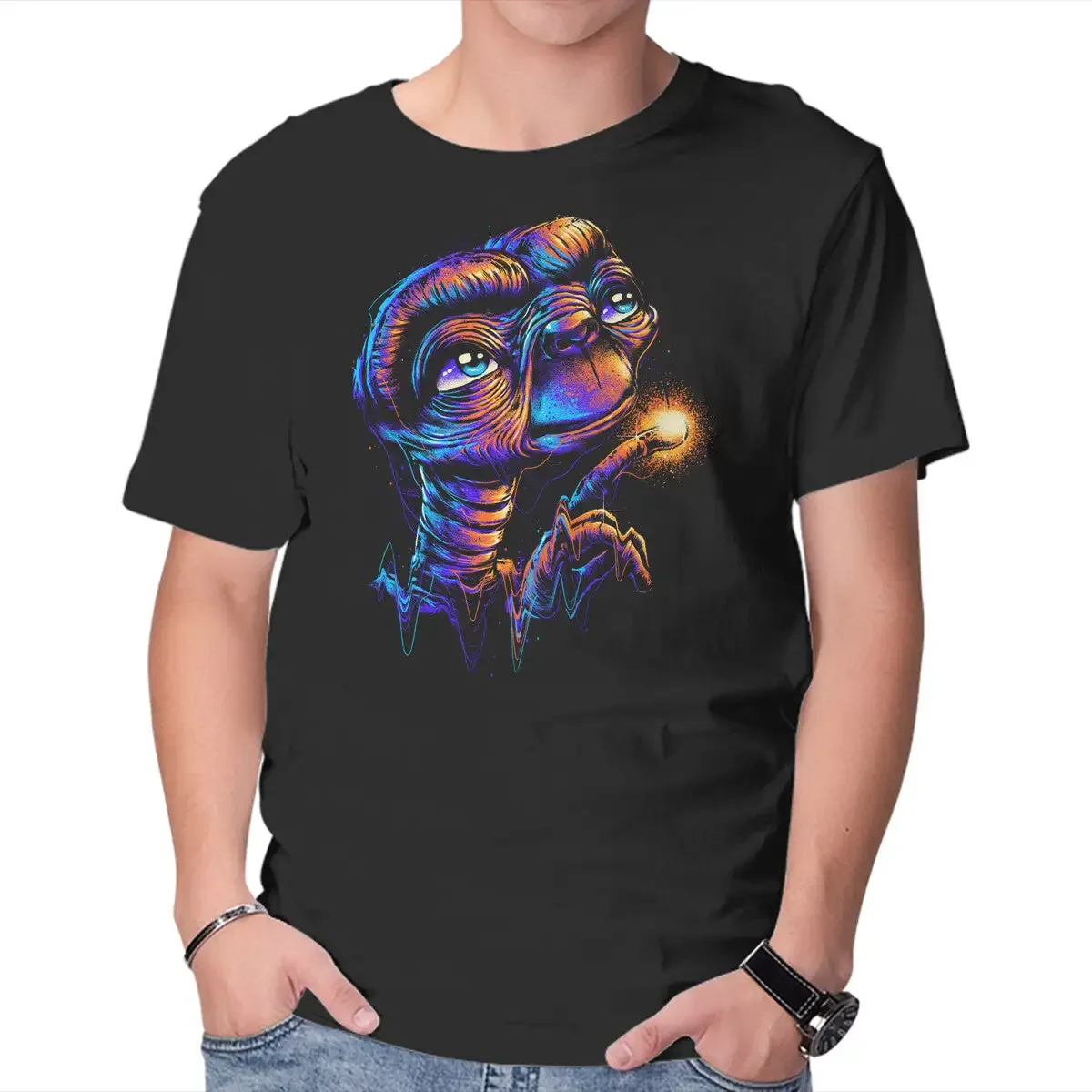 Colorful Visitor Anime Graphic T-shirts for Men Clothing Women Short Sleeve Tees Vintage High Quality 100%Cotton