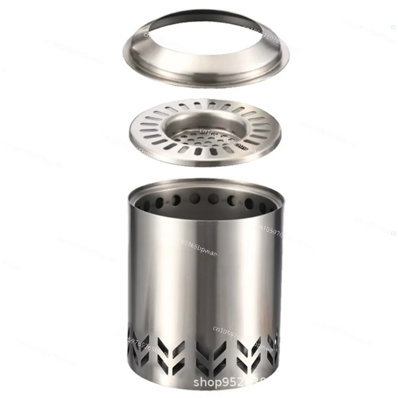 

Camping Smokeless Firewood Stove Stainless Steel Stove Portable Campfire Stove Spot Yard Heating