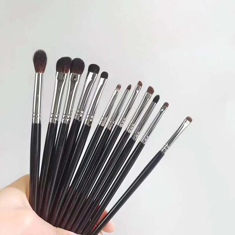 12pcs/set Basic Eyeshadow Makeup Brushes Set Small Eye Shadow Make Up Brush Kit Detail Professional Smudge liner blending