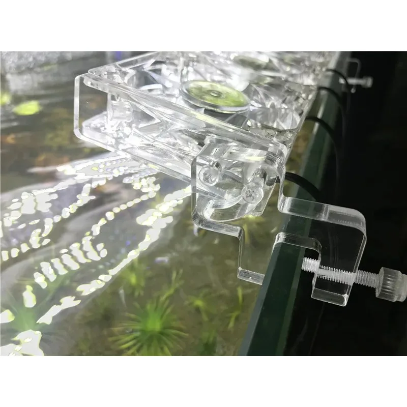 110v~240v transparent cooling fan mini nano clip on aquarium water plant fish reef coral tank temperature reduce