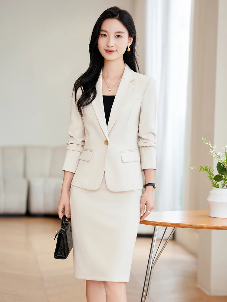 Professional Short Skirt Suit for Women, Elegant Temperament, Unique Design, New Fashion