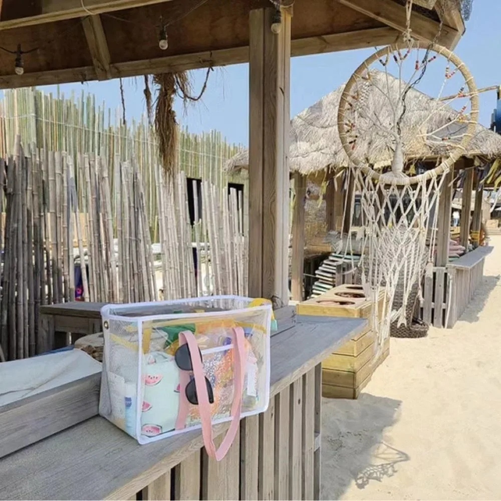 

Ins Style Transparent PVC Transparent Beach Bag Large-capacity Durable PVC Shoulder Bag Waterproof Design Women Handbags Beach