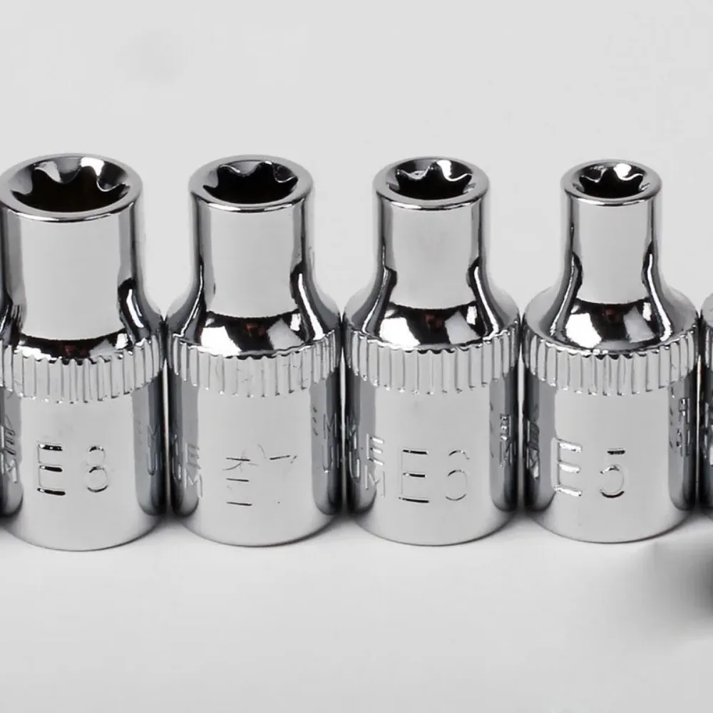 1/4-Zoll-Ratschensteckschlüsselsatz Drehmomentschlüssel Torx-Stern-Steckschlüsseladapter E-Steckschlüssel-Adapter Handwerkzeuge E4 E5 E6 E7 E8 E10 – Detail 2