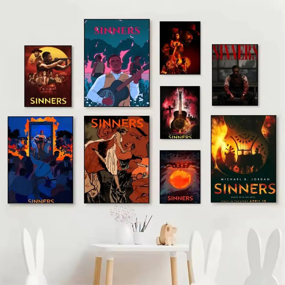 America Latest Fantasy Horror Movie S-Sinners Poster Fancy Wall Sticker for Living Room Bar Decoration Wall Decor