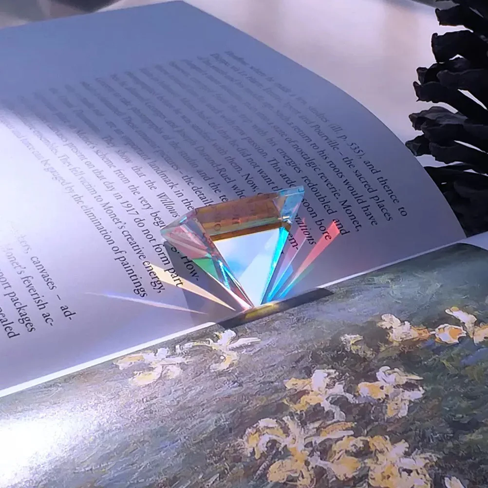 

1Pcs Crystal Glass Prism Triangular 50x50mm Transparent Premium Optical Rainbow Refractor for Home Office Decor Feng Shui Window