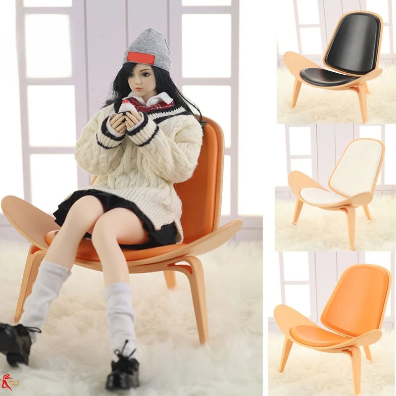 ACG-41 1/6 Scale Dolls Accessories Furniture Shell Chair Model For 12 Inch  Action Figure Collection Display Decoration Toy Gift