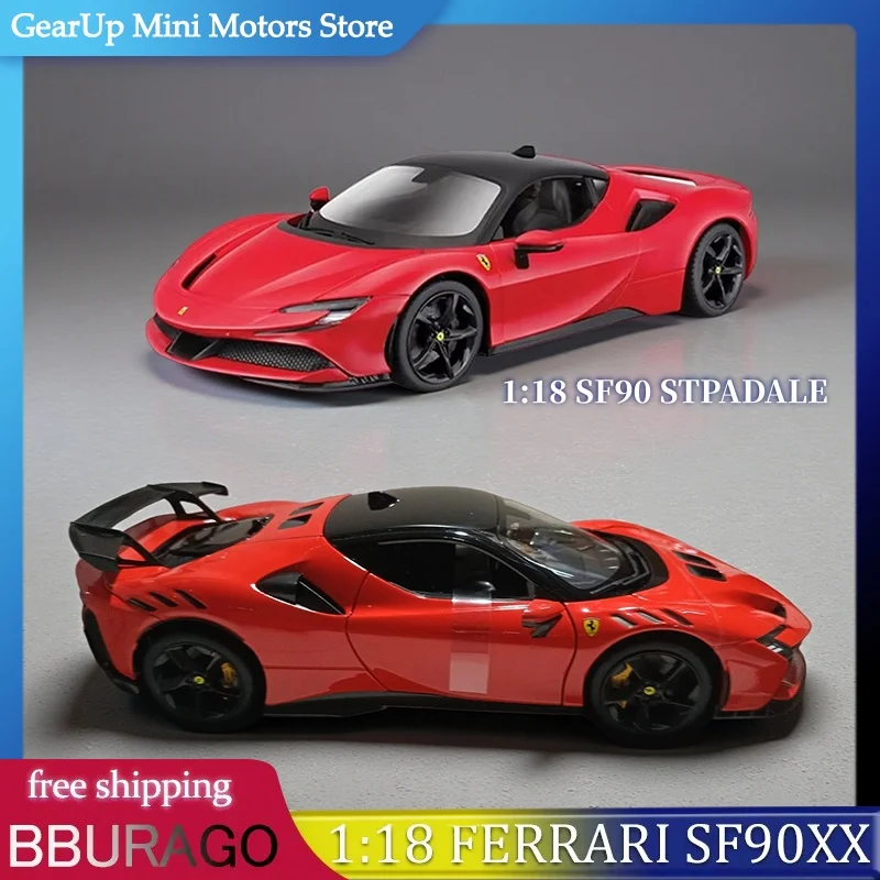 bburago-1-18-ferrari-sf90xx-e-sf90-stradale-modello-di-auto-in-lega-diecast-in-metallo-da-collezione-display-regalo-per-gli-appassionati-di-modelli-di-auto-giocattolo