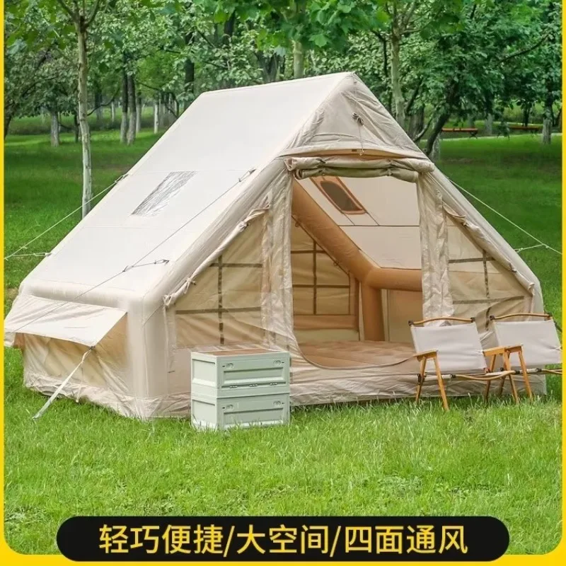 التخييم في الهواء الطلق سريعة مفتوحة خيمة قابلة للنفخ السفر Po rtable أكسفورد القماش نفخ خيمة التخييم Te nt باب واحد متعدد الأشخاص #5