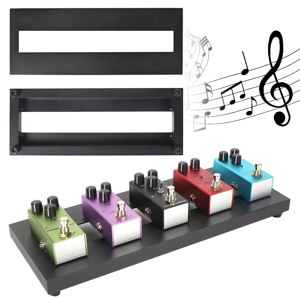 

Small Pedalboard Aluminum Alloy 14.96x5.71 Inch Guitar Pedal Board with Carrying Bag Guitar Pedal Plate Guitar Accessories