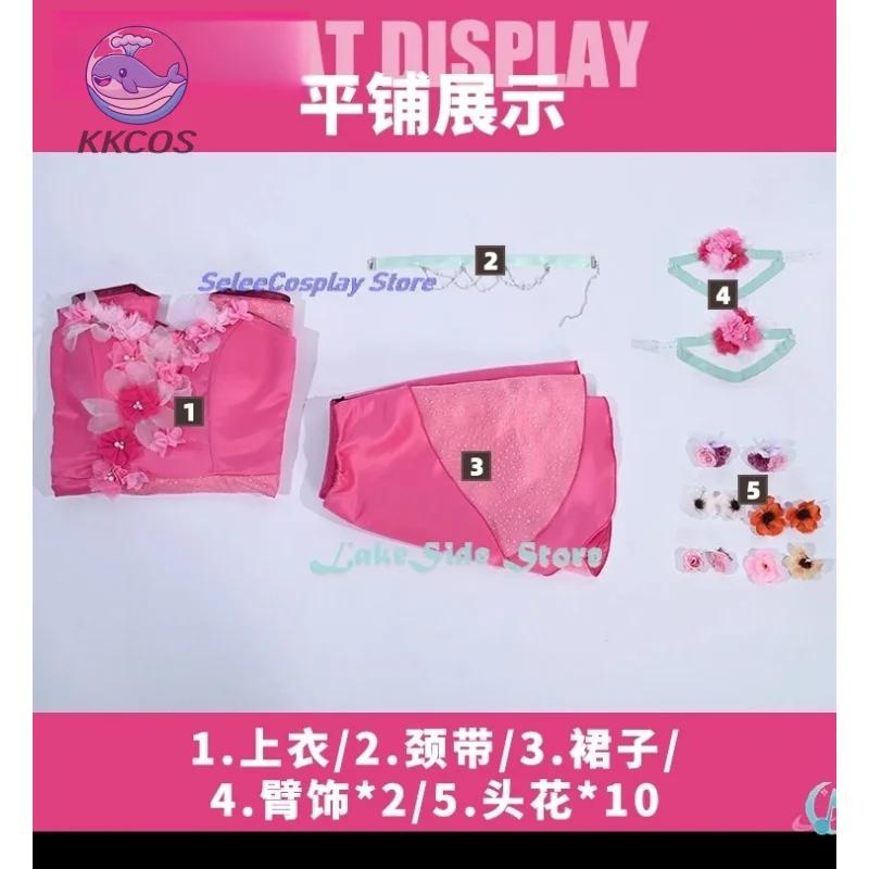 Fair senhora princesa flora s9 cosplay traje mulher anime dos desenhos animados vestido rosa meninas roleplay fada de flores dia das bruxas