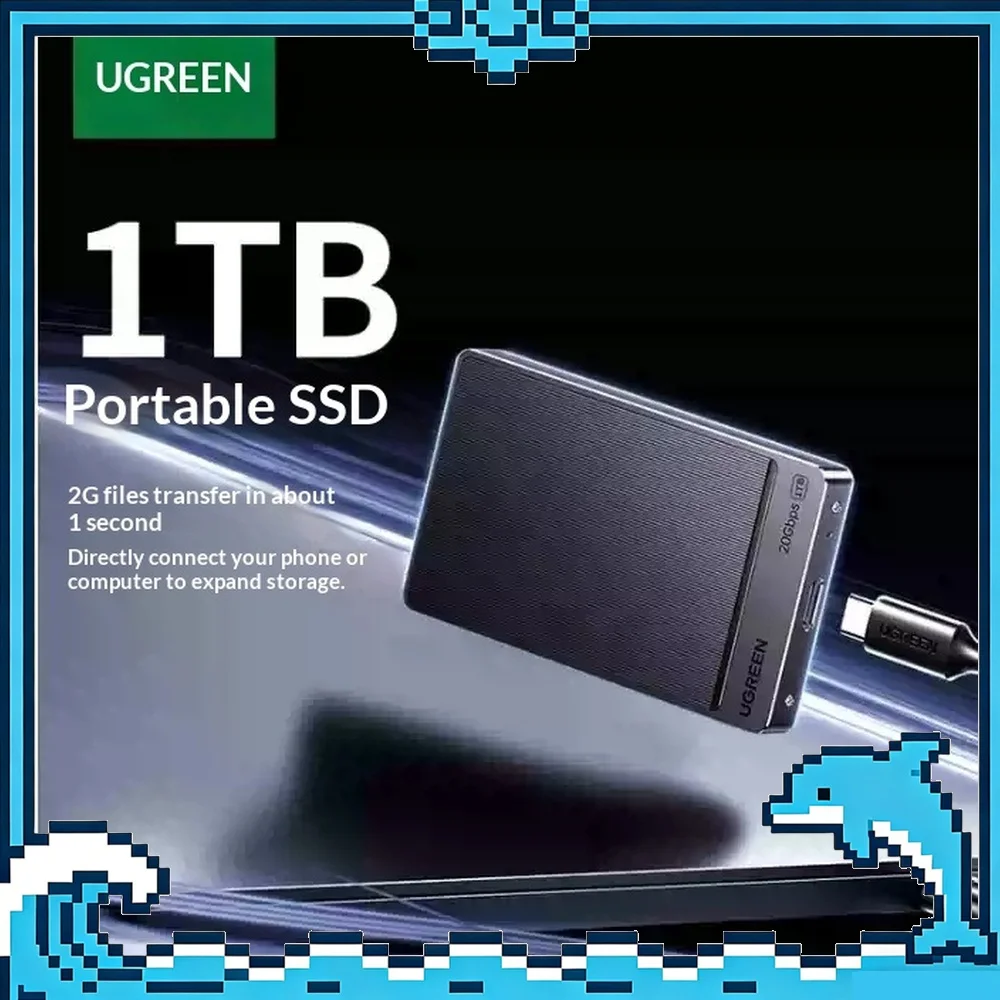 UGREEN CM766 Portable SSD 1TB Type C USB 3.2 20Gbps Aluminum External Solid State Drive