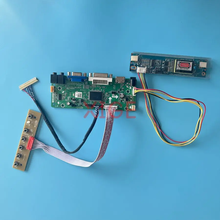 

For LTM185AT02 MT185GW01 LTM185AT01 M185B1 Matrix Controller Drive Board DIY Kit LVDS-30Pin 2CCFL HDMI+DVI+VGA 1366x768 1366*768