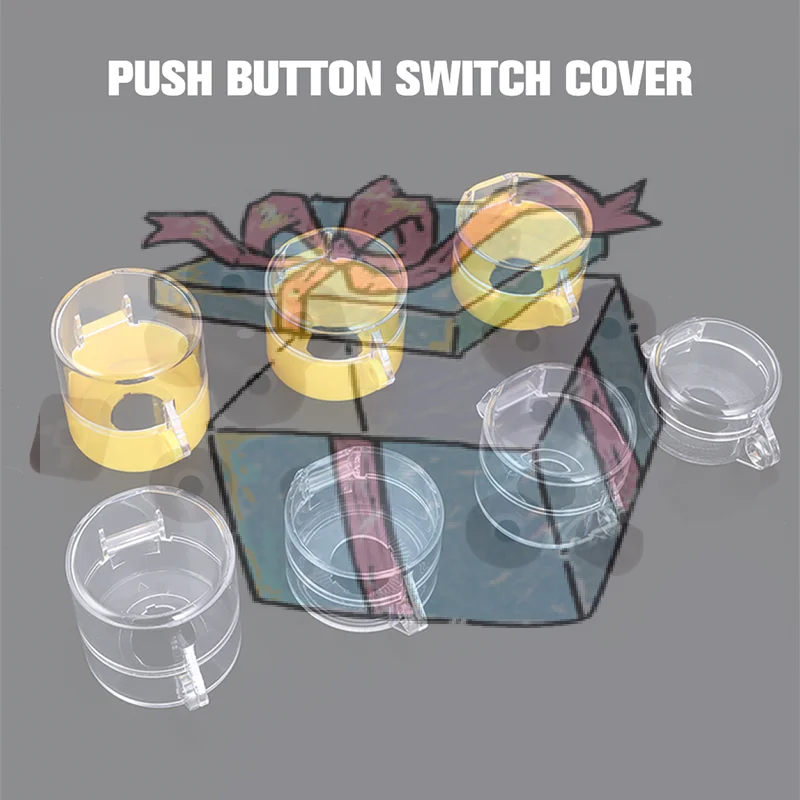 22mm Push Button Switch Protective Cover Protective Cover Anti-Missing Elevator Emergency Stop  Accessory Round Warning Ring