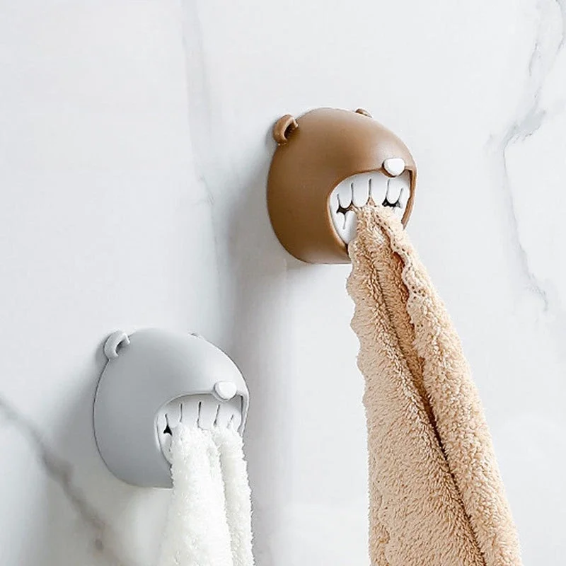 Neuer handtuch- und Lappenhalter in Bärenform ohne Bohren – spurloses Handtuch-Aufbewahrungsregal für Küche/Badezimmer