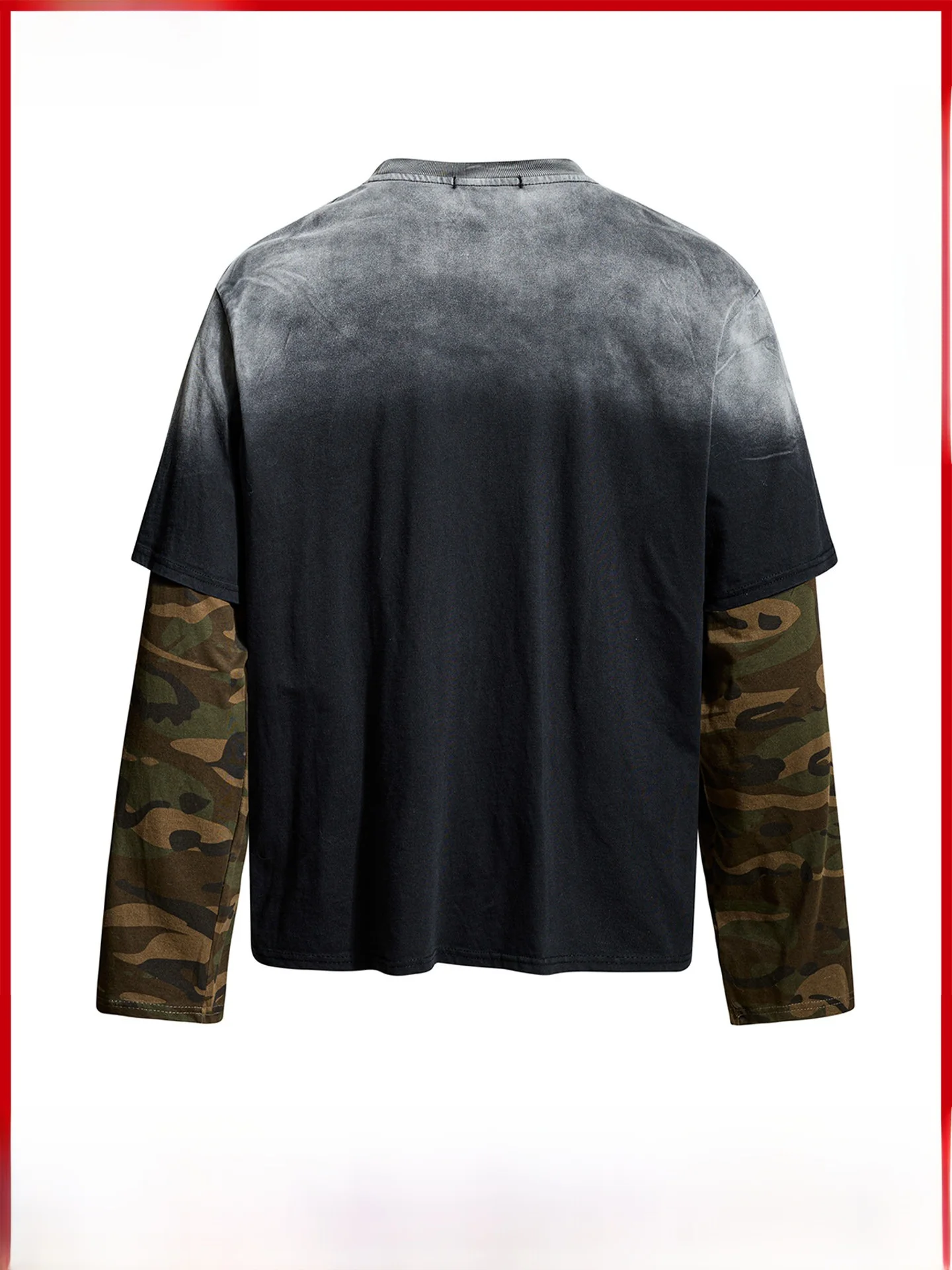 GPstudio American High Street Camouflage Print Long Sleeve T-shirt Men's Loose Top Fashionable Brand City Walk Casual Wear