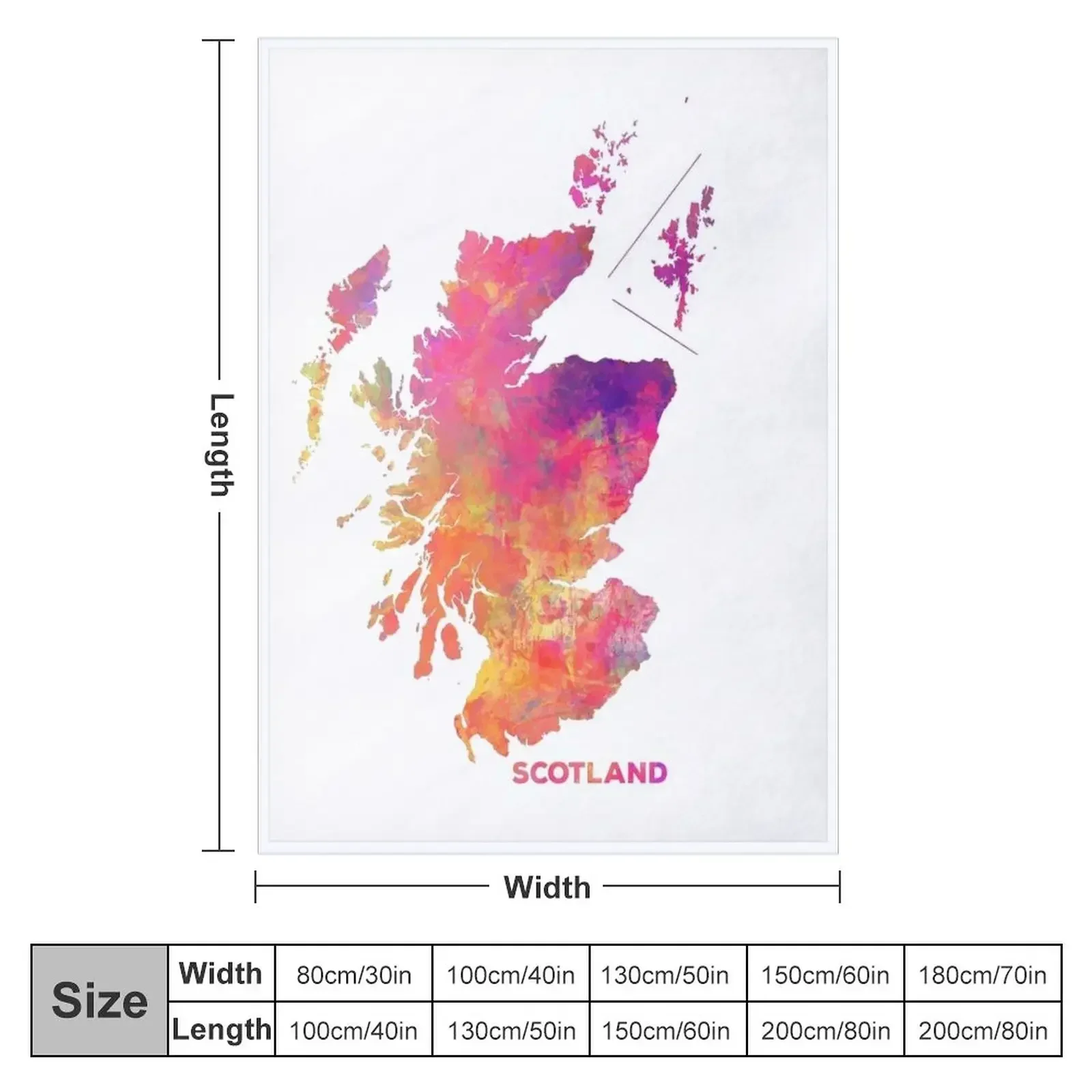 Scotland map #scotland #map Throw Blanket Warm Summer Beddings Thermal Flannels Blankets