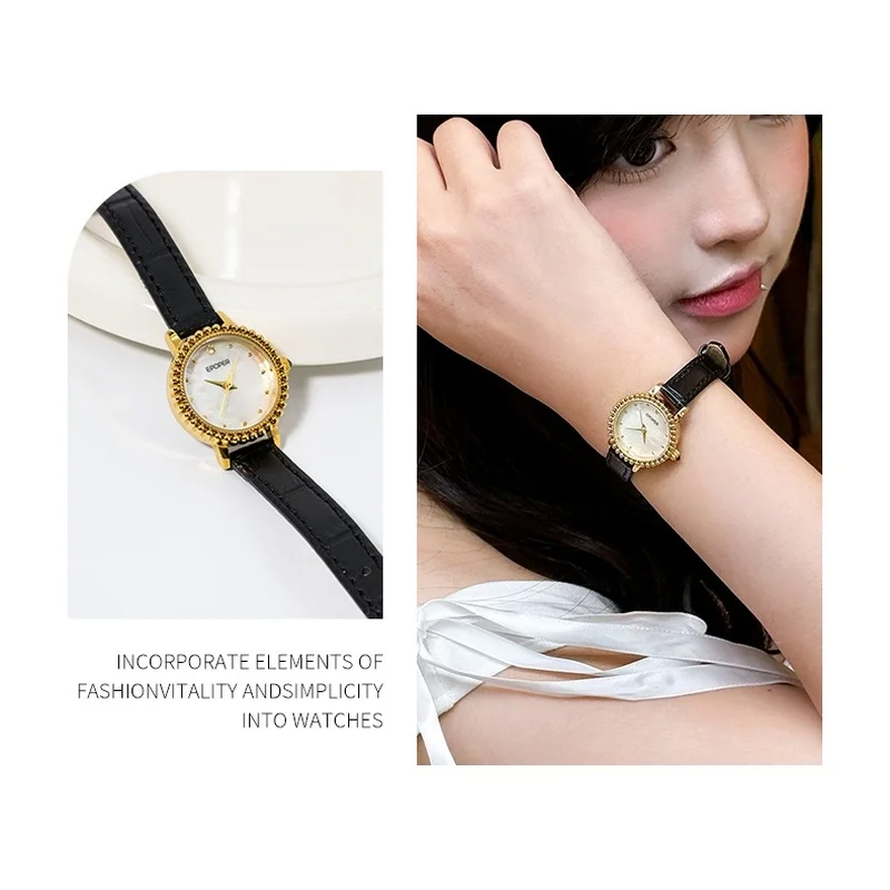 Fashionable Trend Luxury Women's Wristwatch Niche Style Simplicity Versatile Vintage Aesthetic Design Series Quartz Watches 2026