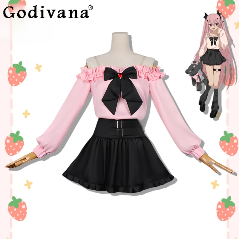 

Anime JK School Uniforms Skirt Set Women Seraph of The End Owari Cosplay Costume Female Summer Vampire Sweet Cute Outfits