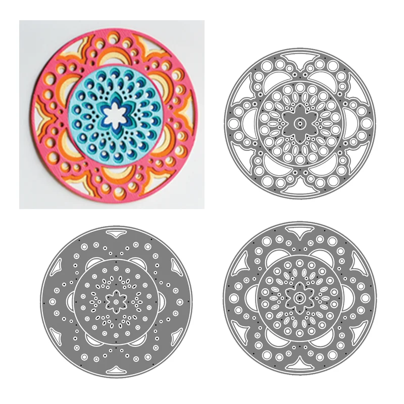 

Metal Cutting Dies Birch Press Layering Coverplate Dies Scrapbooking For Paper Making 3 Pic Round Embossing Frame Card Craft