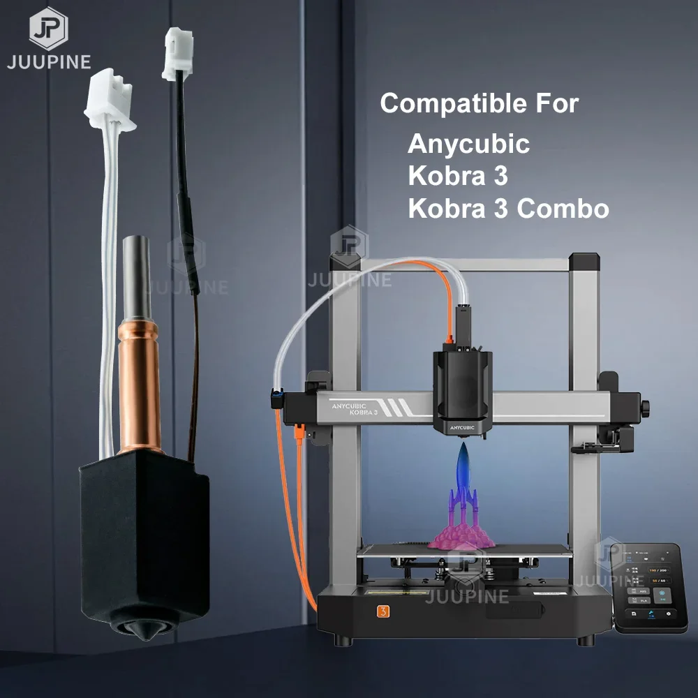 For Anycubic Kobra 3 Hotend Upgrade Faster Heating Kobra 3 Print Head 24v 60w Ceramic Heating for Kobra 3 Accessories Nozzle