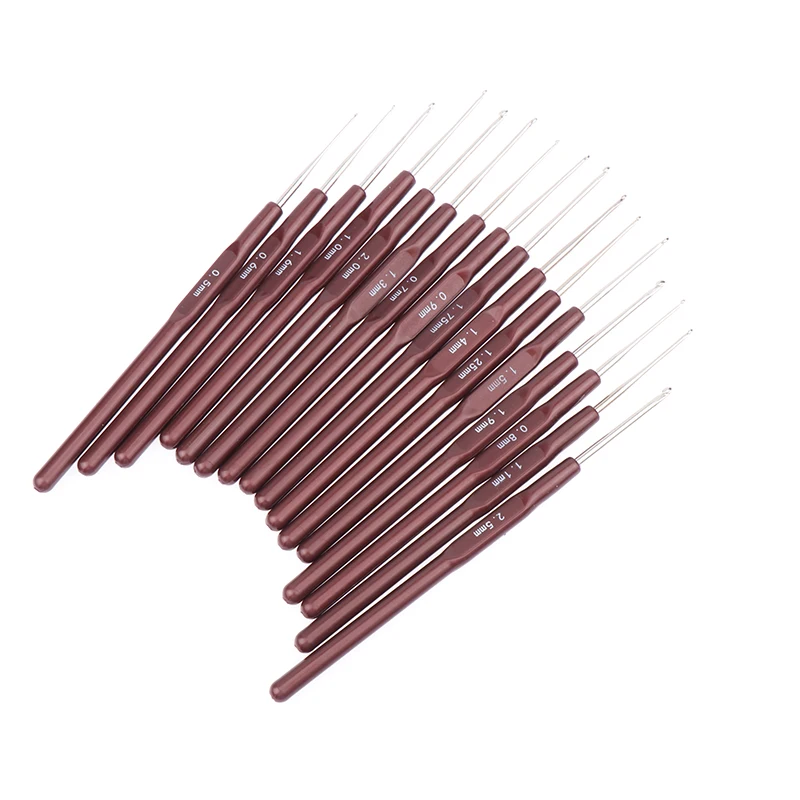 Crochet Hook 0.5-2.5MM Micro Hook Needles For Wig Making Crochet Locs Braids Weaving Needle Tools