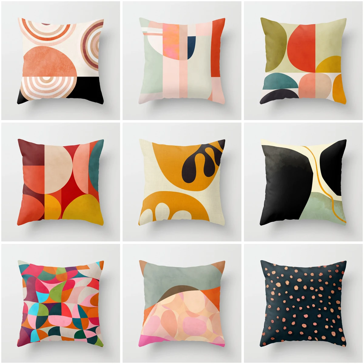 decorative Home pillow case Cushion covers 45*45 nordic 40*40 40x40cm 50x50cm Morandi shape geometric abstract children's velvet