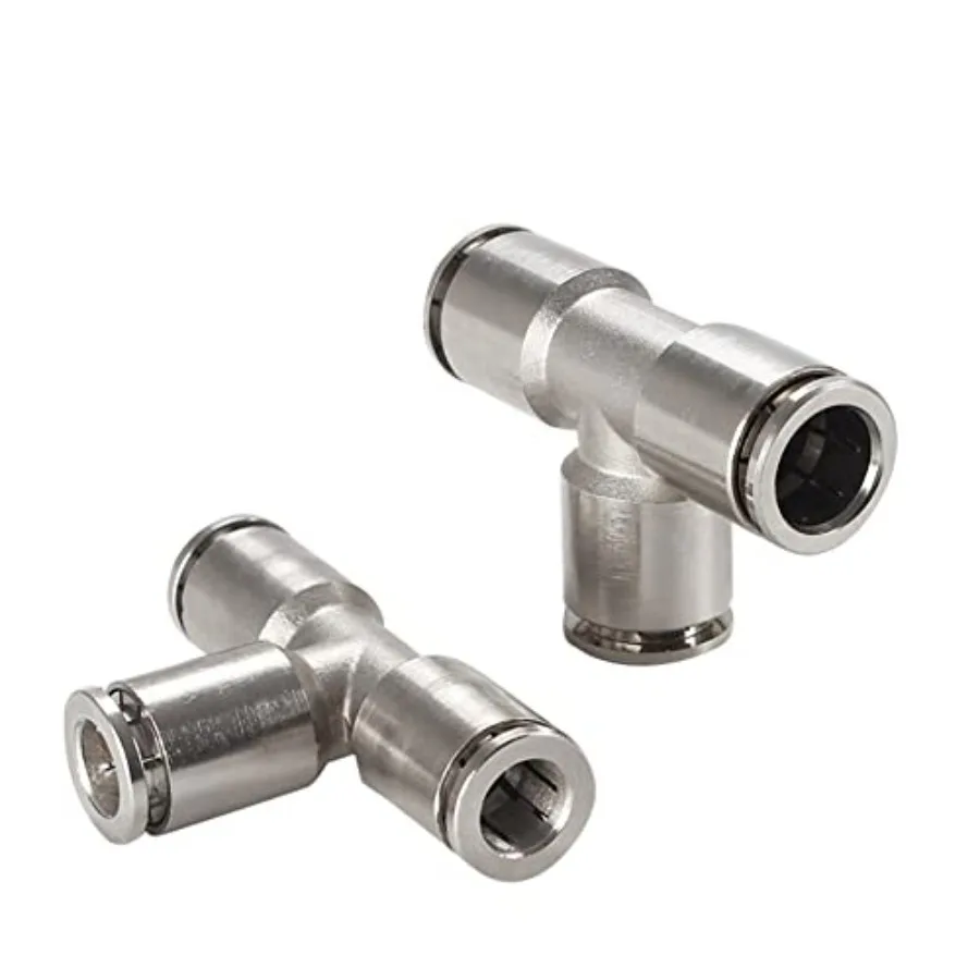 2PCS 3 Way Tee Shaped 1/4