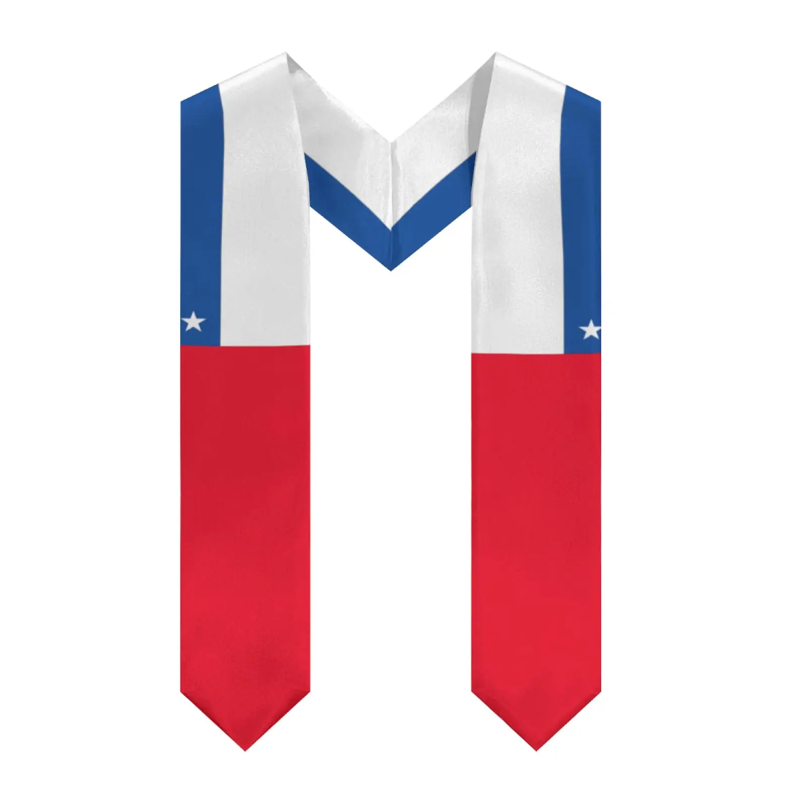 

2025 V-neck Graduation Stole Shawl Turkey Turkish Flag Sash Scarf V-shade for Men Women Teenagers