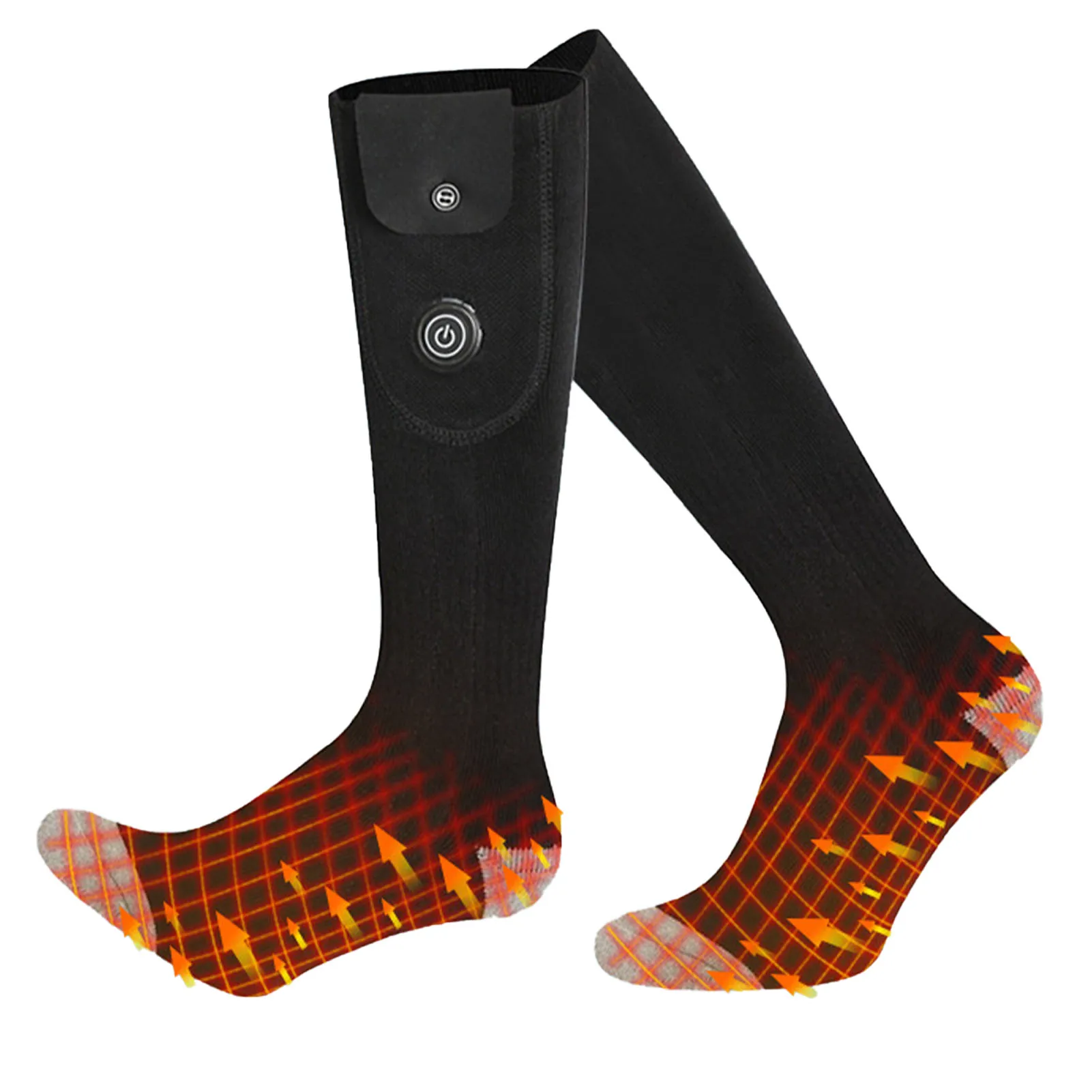 Electric Heating Socks Men Women Heated Ski Socks 3-level Temperature Control 4500mAh Battery Operated Thermal Warming Sock