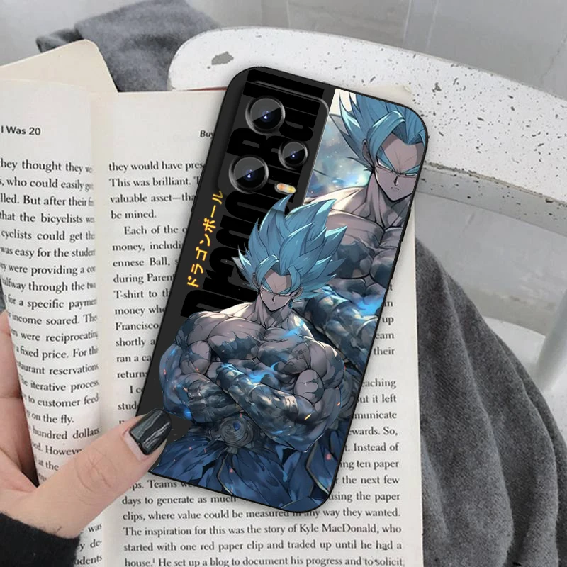 D-Dragon Ball Z Goku Cool For Xiaomi Redmi Note 13 12R 12 12S Turbo 11 11T 11S 10 10S Pro Plus 5G Black TPU Phone Case