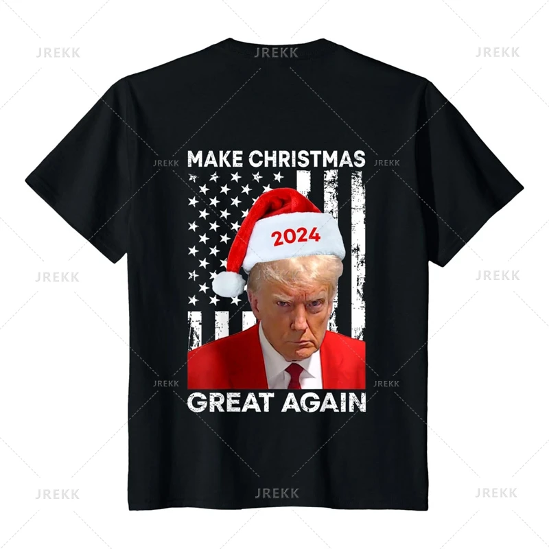 Funny Trump Ugly Christmas T Shirts For Men Make Christmas Great Again Trump T-shirt 3d Printed Round Neck Short Sleeve Tees