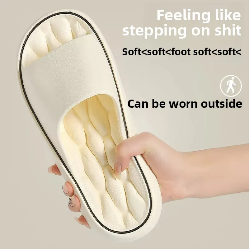 

Super Light Soft Slippers Simple Fashion Slides EVA Elastic Shoes Colorful Sneakers In Door Bathroom Flip Flops