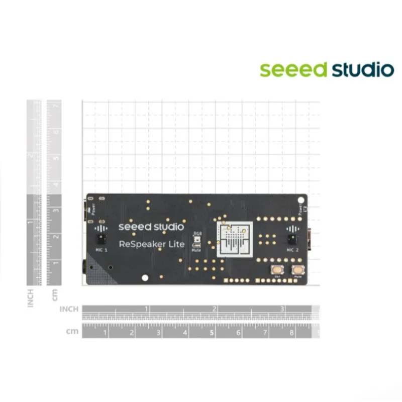 Seeed ReSpeaker Lite 2 Mic Array ESPHome Assistant ESP32S3 voorgesoldeerd/Mono ingesloten luidspreker-4R 5W/Acrylbehuizing Optioneel