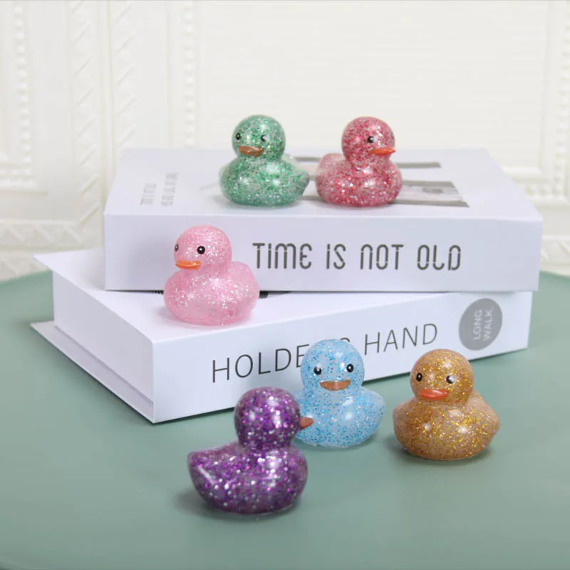 6pcs Duck Bathroom Shower Pinching Toys Little Duck Pinch Call Water Toys Summer Beach And Pool Activity Children's Party Gifts