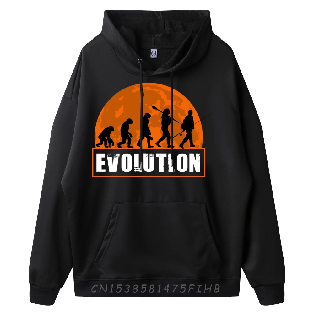 Fisherman Funny Human Fishing Evolution Men Clothes Hoodies Camisetas Hombre Design