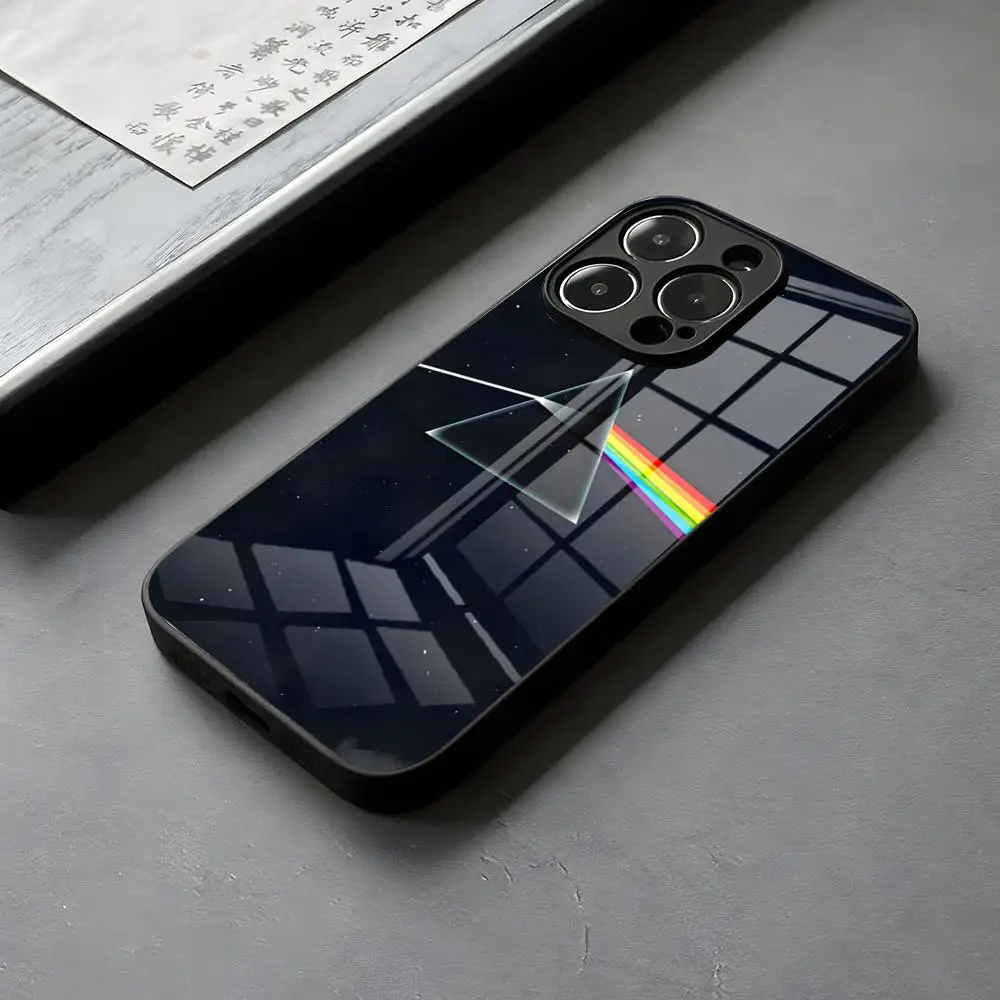 Etui na telefon Rock Band P-Pink F-Floyd Glass do IPhone 16 15 14 Pro Max 13 12 Mini 11 X XS XR 8 Plus do Samsung Nadaje się do 28-3 — zdjęcie produktu 2