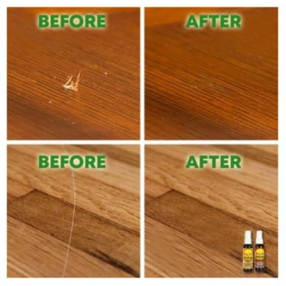 2Pcs Renovation Wood Floor Complementary Color Wood Scratch Repair Scratch Remover Scratch Repair Agent Touch Up Spray