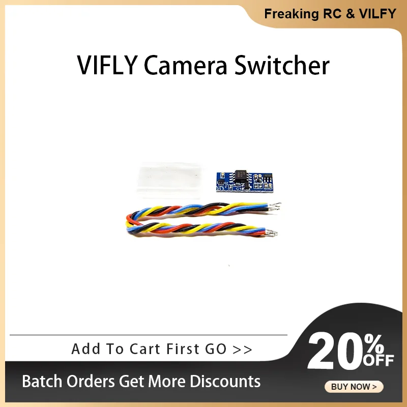

VIFLY Camera Switcher Module 4.2 - 25V Dual FPV FPV Camera Support SBUS IBUS PWM for FPV Racing RC Drone