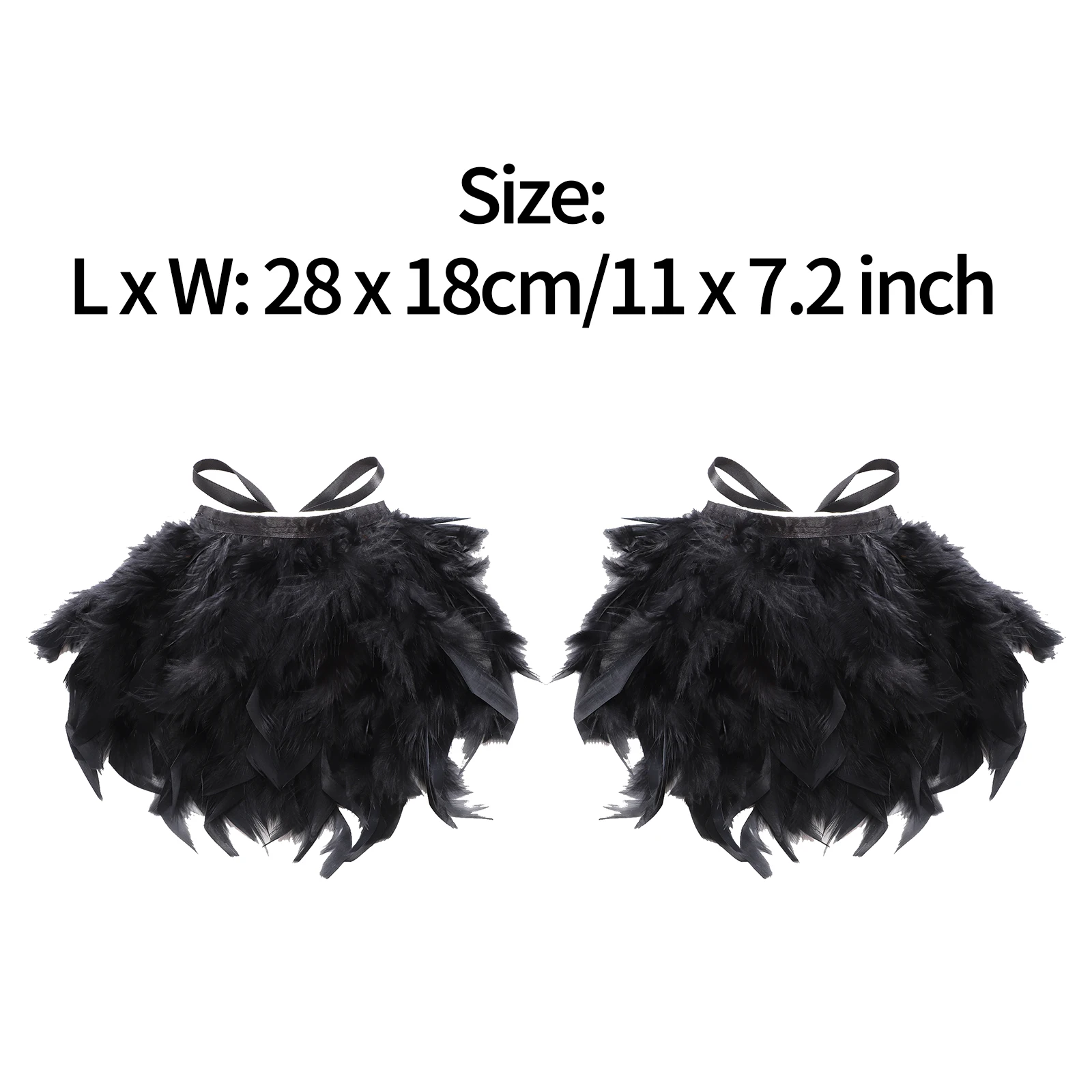 Natural Feather Shrugs Shawl For Women Cosplay Black Halloween Luxury Feather Shoulder Wraps Sexy Punk Gothic Feather Scarves